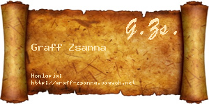 Graff Zsanna névjegykártya